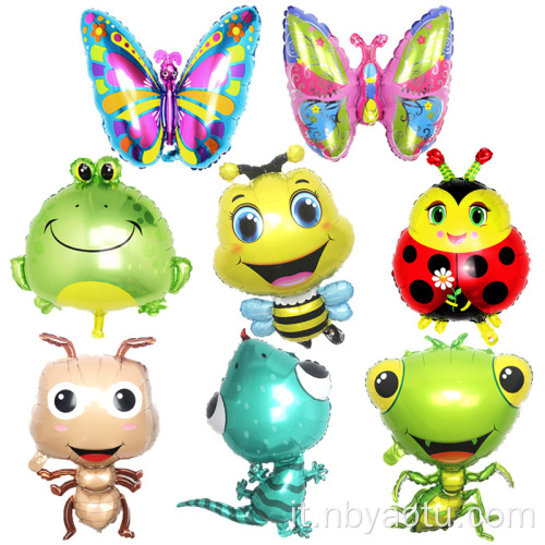 Kids Birthday Party Kindergarten Happy Children's Day Cartoon Insect Butterfly Ladybug Snail Foil Balloons